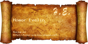 Homor Evelin névjegykártya